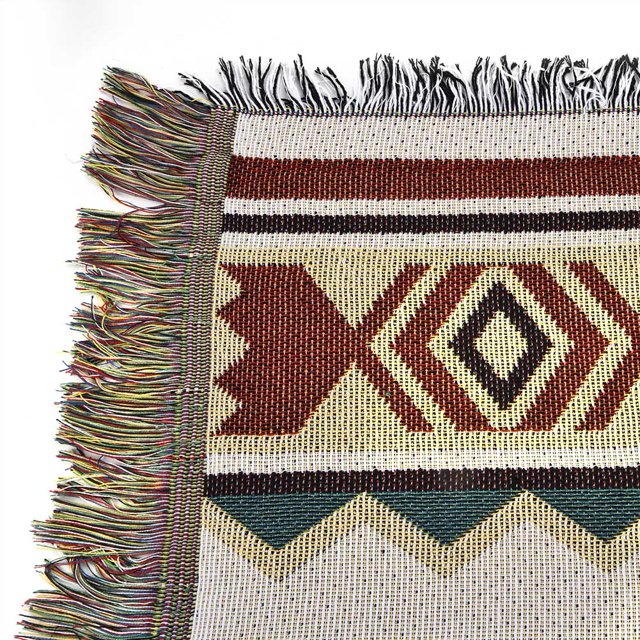 Manta para sofá con borlas decorativas, manta para sofá de algodón de doble cara, manta para sofá de rendimiento comprobado