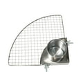thumbnail image 2 of Comedero para Aves con Plato de Alimentación de Acero Inoxidable Cuenco de Agua Estructura Triangular Extraíble y Diseño Hueco Adecuado para Jaula de, 2 of 9