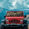 thumbnail image 3 of Yuyamidu Camo Hunting Windshield Sun Shade Compatible with Jeep Wrangler Deer Foldable Sun Shade for Men Women, Keep Car Interior Cooler, 3 of 7
