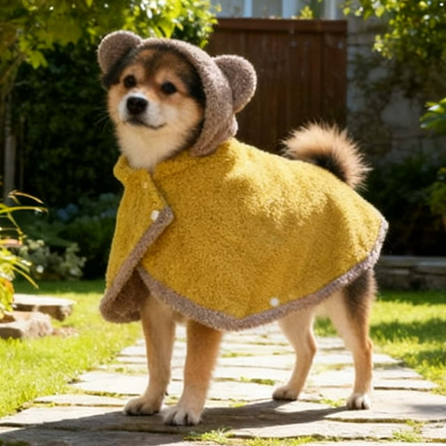 Insulating Cape Wrap Hooded Blanket For Small Dogs And Cats Cozy Soft Cold Weather Outdoor Adventure Comfort Warmth