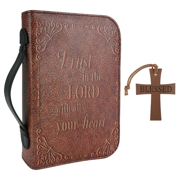 Bible Covers Case for Women Men, Bible Cover,  Bible Case Bag, Book Carrying Case, Faux Leather Book Protector Case Fits Book 9 x 6X 1.5 Inches, Christian Bible Accessories Gift