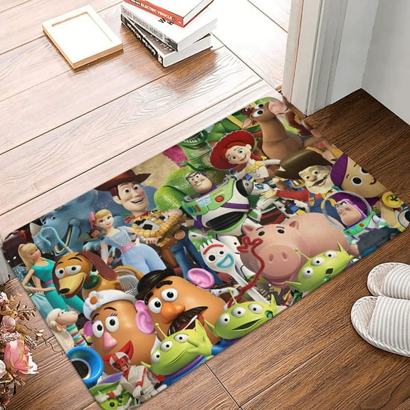 Welcome Mat Indoor Entrance Doormat Toy Story Front Porch Door Mat Home Decorative Non-slip Absorbent 24x16 Inch