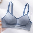 thumbnail image 2 of TFEOQRY Tween Girls' Bras Underwear Seamless with Cups Gathered Comfortable Soft Bra Blue, 2 of 3
