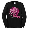 thumbnail image 2 of Wild Bobby Breast Cancer Awareness Flowers Breast Cancer Awareness Men Long Sleeve Shirt, Black, Small, 2 of 6