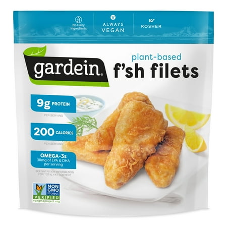Gardein Plant-Based F'sh Filets, Vegan, Frozen Fish Alternative, 10.1 oz.
