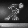 thumbnail image 3 of Glowneon Roller Skating Neon Sign, Roller Skates Store Wall Decor, 3 of 4