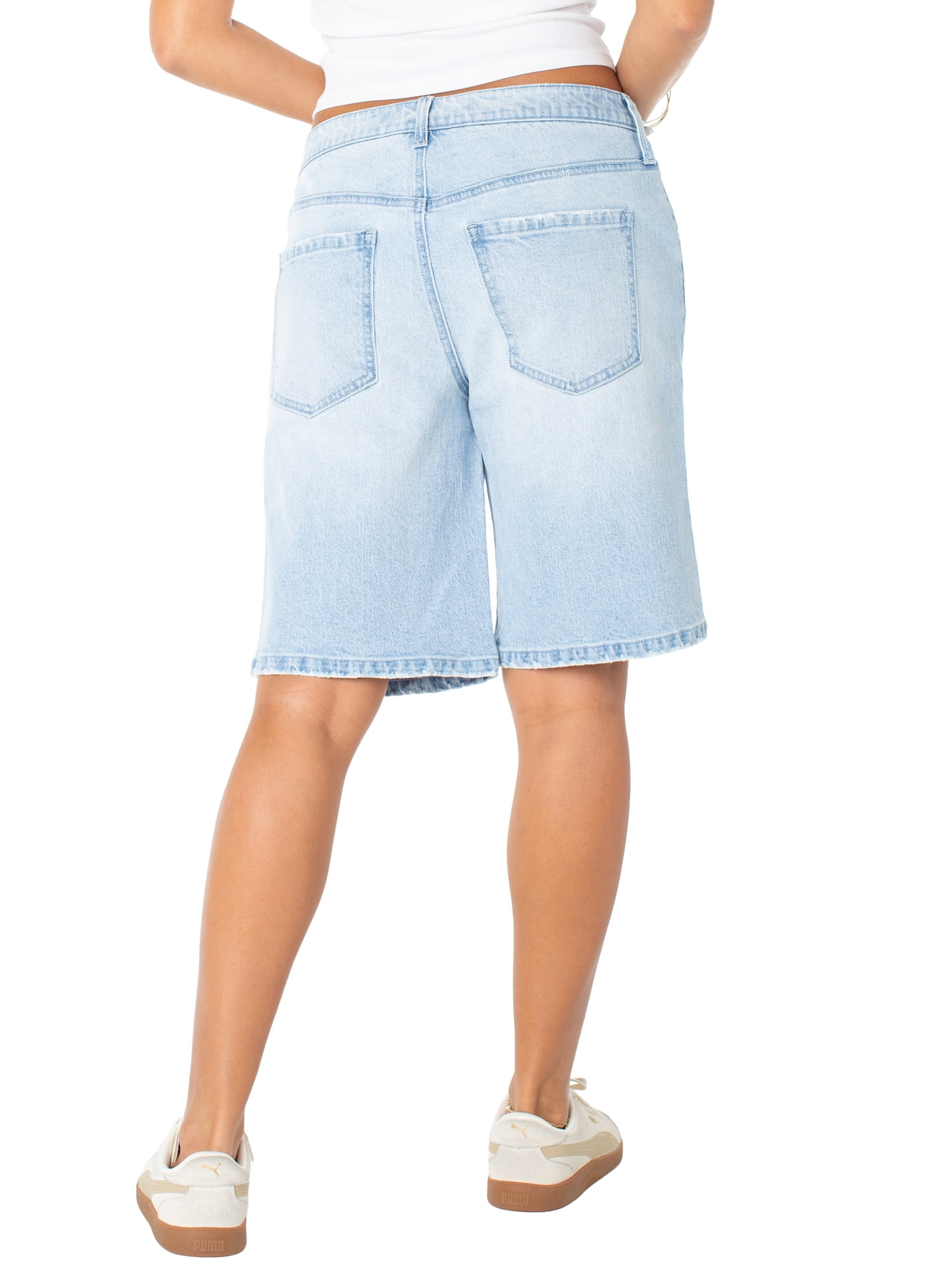 Celebrity Pink Women's and Women's Plus Relaxed Denim Jorts, Sizes XS-4X