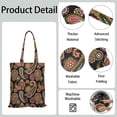 thumbnail image 4 of Sac d'Épicerie Pliable Floral Rétro Paisley - Grande Capacité Lavable Durable Réutilisable, 4 of 6