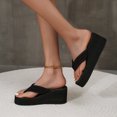 thumbnail image 6 of YAYUBA Platform Sandals Black,Women Summer Slipsole Platform Shoes Sandals Slipper Beach Shoes, 6 of 8