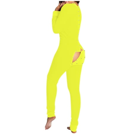 

Button-down Women s Functional Buttoned Adults Jumpsuit Women s Jumpsuit Ladies Flannel Pajamas