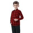 thumbnail image 5 of Wancir Toddler Baby Boys Plaid Flannel Shirt Long Sleeve Button Down Shirts, 5 of 7
