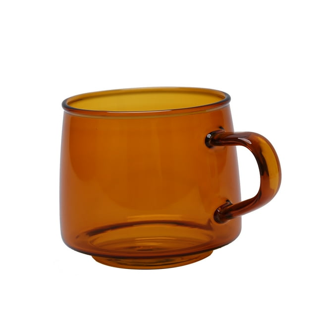 Coffee Cup, Mouth High Temperature Resistance Coffee Mug 350ml For Cafe For Home Amber