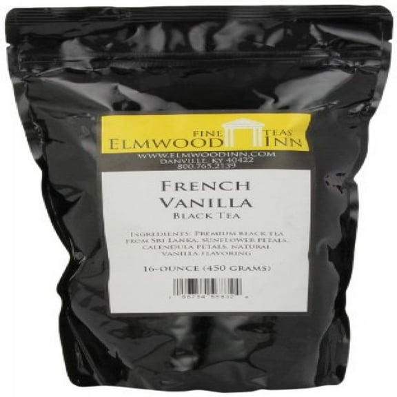 Elmwood Inn Fine Teas, French Vanilla Black Tea, 16-Ounce Pouch