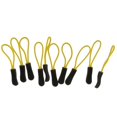 thumbnail image 1 of 10pcs zipper tag pulls Replacement Cord Puller Slider Jacket Backpack Black/ Yellow, 1 of 8