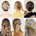 thumbnail image 6 of Flat Hair Clip 6 pcs Lay Down Claw Clips Hair Accessories for Women -Brown, 6 of 10