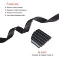 thumbnail image 3 of Uxcell 24AWG Silicone Ribbon Cable 6Pin 24 Gauge Flat Cable Flexible Silicone Wire 10m/32.8ft Black Tinned Copper Wire, 3 of 6