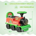 thumbnail image 2 of OLAKIDS Train à Chevaucher pour Enfants avec Rails, Jouet Électrique 6 V avec Lumières et Sons, Repose-Pieds Rétractable, Rangement sous le Siège, Thème de Noël, Cadeau à Pile pour Tout-Petits Garçons Filles, 2 of 9