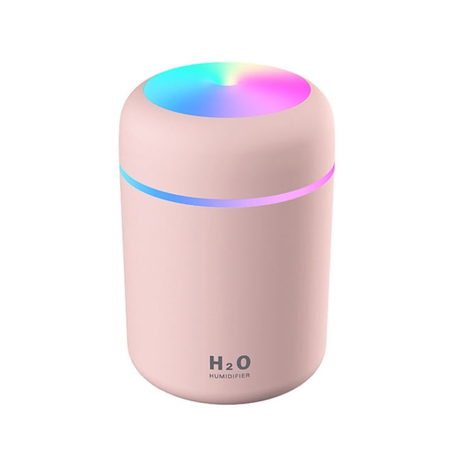 300ml Air Humidifier USB Small Portable Colorful Ambient Lighting Continuous/Intermittent