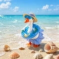 thumbnail image 5 of 7 Inch Desk Goose Outfits, Bright Hawaiian Holiday Apparel, Fashion Dress Accessory For Home Table Goose Statue Decoration (G#), 5 of 7