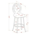 thumbnail image 6 of Furniture of America Harper Metal Counter Stool-Set of 2, Navy, 29-in, 6 of 6