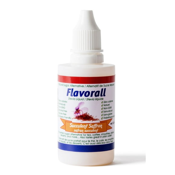 Greeniche Natural | Flavorall Succulent Saffron | 50 ML | Organic and Pure Stevia Sweetener Drops | Perfect Sugar Alternative | No Bitter Aftertaste