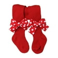 thumbnail image 2 of YWDJ Christmas Big Red Pantyhose Christmas Footed Socks Warm Bottoms Suitable For Ages 6 Months - 6 Years Of Age Red 2Y, 2 of 5