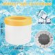 thumbnail image 5 of Xiao Hua Molde cilíndrico de silicona para cubitos de hielo, nuevo molde para hacer cubitos de hielo 3D, molde descompresor de hielo tipo rejilla, fácil de liberar (amarillo-blanco), 5 of 5