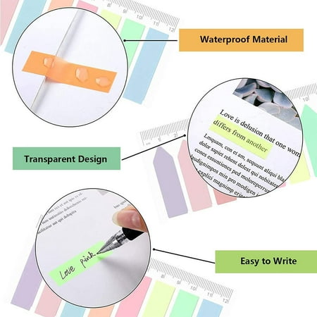 [PD-B2] 200 pcs fluorescent label index sticky note color page mark ...