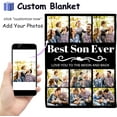 thumbnail image 3 of Best Mom Ever Custom Blanket, Birthday Gifts for Mom from Daughter Son with Pictures, Customized Photo Collage Mother Blankets Wife Birthday Gifts, Personalized Flannel Blanket with Photo as a Gift, 3 of 6