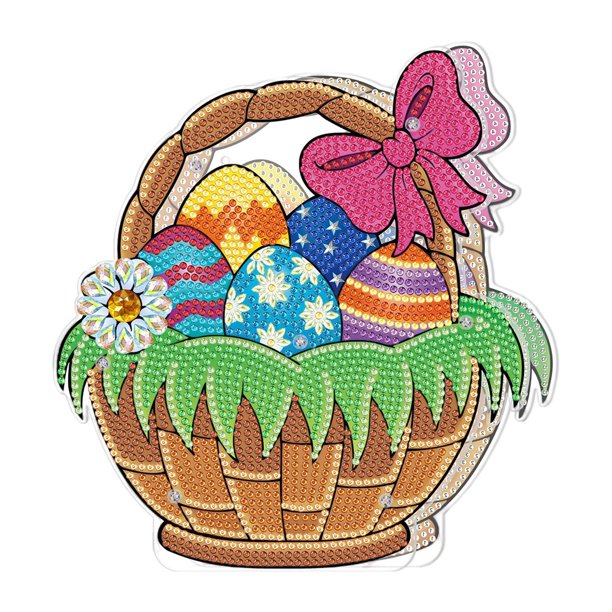 Dibujo de diamante DIY, adorno de conejo de Pascua, diamantes de imitación, regalo navideño para niños D