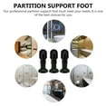 SHISUYAN 3pcs Toilet Partition Support Feet for Cubicles Black