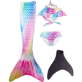 thumbnail image 5 of Traje de baño para niños Traje de baño de rendimiento Conjunto de tres piezas Cola de pez Vestido de princesa para niñas grandes, medianas y pequeñas Ropa de bikini, 5 of 5
