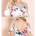 thumbnail image 6 of Women Plus Size High Waist Boho Floral Cold Shoulder Split Maxi Dress, 6 of 8