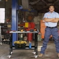 thumbnail image 4 of Gymax Heavy-duty Welding Table w/ Tool Rack & Tray 5/8'' Fixture Holes Bottom Shelf, 4 of 10