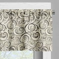 thumbnail image 7 of Ambesonne Abstract Valance & Curtain 3 Pcs Set, Abstract Brown Swirl Print, 55"x36", Dusk Dark Taupe Off White, 7 of 7