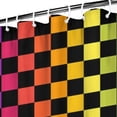 thumbnail image 3 of Rainbow Checkered Pattern Shower Curtain 84"x72" ,Bathroom Decorative Shower Curtains Set with 12 Hooks,Modern Waterproof Washable Shower Curtain, 3 of 6