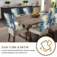 thumbnail image 4 of Abstract Mottled Texture Chair Covers Set of 6 Retro Yellow Blue Painting Chair Back Covers Stretch Removable Washable Chairs Slipcovers Chair Protector for Dining Room Kitchen Party Decor, 4 of 5