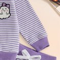 thumbnail image 4 of Futezty Baby Boy Girl Halloween Outfit Stripe Waffle Long Sleeve Sweatshirt Sweatpants Set Toddler Fall Clothes 3M-3T, 4 of 7