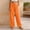 C_ Orange, variant on Womens Straight Leg Pants, Drawstring Waist Waffle Knit Texture, Soft Textile Material in Flowy Fit for Daily Casual Wear Blue S