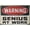 Warning Sign 1, variant on Warning Genius at Work Funny Metal Tin Sign - 12×8 Inches, Retro Vintage, Home Bar Office Man Cave Dorm Room Bathroom Shop Mural Decor