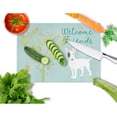 thumbnail image 2 of Caroline's Treasures Welcome Friends White Patched Bull Terrier Glass Cutting Board Large, 2 of 2