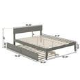thumbnail image 5 of AFI Boston 14" Queen Wood Platform Bed Frame with Twin XL Trundle, Grey, 5 of 5