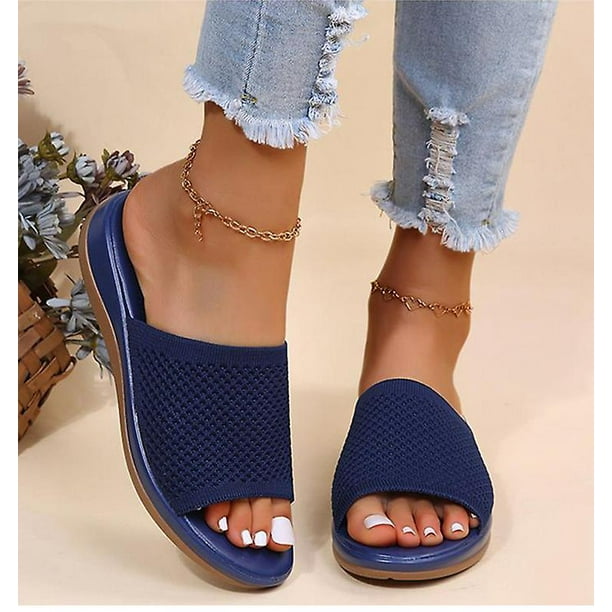 Sandalias Pies Anchos Mujer Sandalias Con Tiras Ajustables Para - Main Image