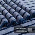 thumbnail image 4 of Jessy Home 8 Pcs Navy Blue Bicolor bar Stripe Large Bath Towels Set 2 Oversized Bathroom Towels, 2 Hand Towels, 4 Washcloths, 4 of 7