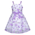 thumbnail image 3 of Flower Girls Dress Purple Floral Tank Wedding Party Pageant 6 Years, 3 of 7