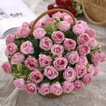 thumbnail image 3 of Washranp Artificial Rose Flowers with Stems,Non-Fading 10Heads Faux Silk Rose Flower Green Leaf Bouquet for Wedding Home Garden Party Decor, 3 of 4