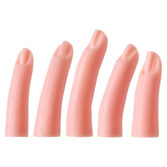 5 uds dedos postizos de silicona práctica de dedos de uñas dedos de práctica para uñas acrílicas