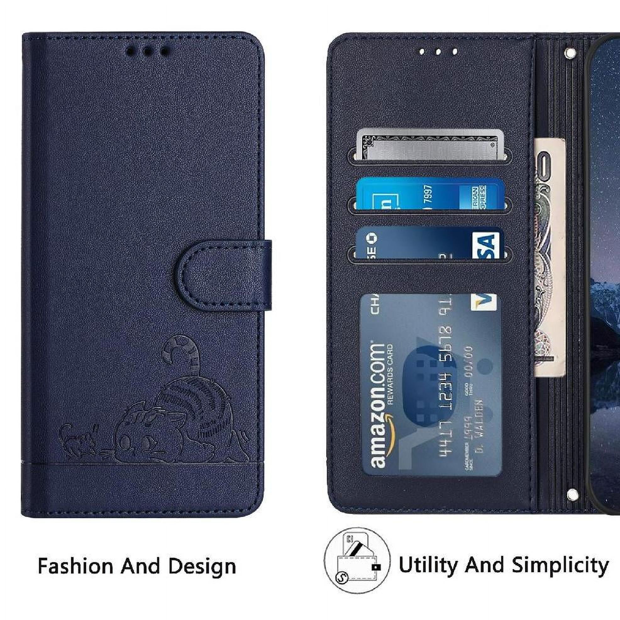 Flip case for GANGXUN BLU View 5 Wallet Case with Kickstand, Card Slots, RFID Block, Cat Design