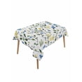 thumbnail image 2 of Blue Yellow Floral Spring Tablecloth Rectangle Table Cloth 60x102, Waterproof Tablecloth Outdoor Table Cloth, Summer Botanical Green Pastoral Washable Table Cover for Kitchen Dinning Party, 2 of 8