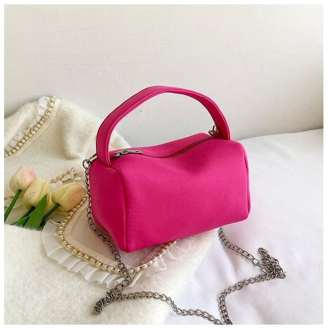 LinYooLi Summer Women New Candy Colour Box Square Bag Designer Chain Crossbody Bag Mini Handbag Female Purses Solid Color Shoulder Bag